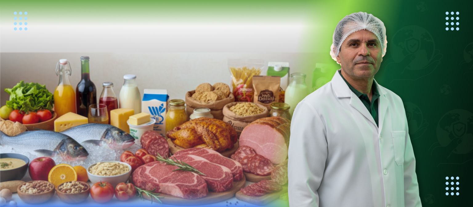 Una planta de procesamiento de alimentos limpia con productos frescos en primer plano